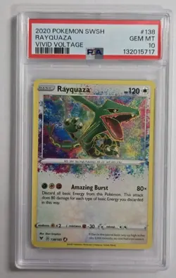 Rayquaza PSA 10 Vivid Voltage 138/185 Pokemon Card Gem Mint - Image 1
