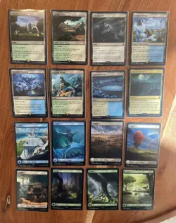 Magic the Gathering Final Fantasy Land Card Lot 16 Cards NM - Image 1