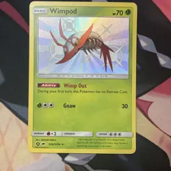 Wimpod SV4/SV94 Holo Shiny Rare Hidden Fates 2019 - Pokemon Card TCG - Image 1
