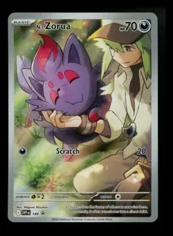 N's Zorua 189 Black Star Promo 2025 Scarlet Violet SVP Pokemon Card TCG - Image 1
