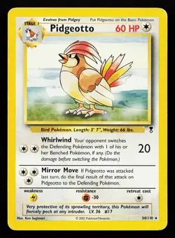 Pidgeotto 34/110 Rare Legendary Collection Pokemon Card - Image 1