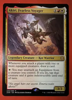 MTG: ZENDIKAR RISING, AKIRI, FEARLESS VOYAGER , REGULAR, NM, RARE, 220/280 - Image 1