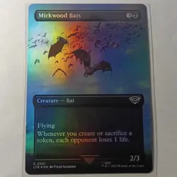 Mirkwood Bats: MtG Magic LOTR Tales of Middle-Earth Common BORDERLESS FOIL - Image 1