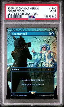PSA 9 Counterspell RAINBOW FOIL Secret Lair X Hatsune Miku 1589 MTG - Image 1