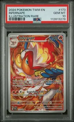 Infernape Pokemon Card Twilight Masquerade Illustration Rare 173/167 PSA 10 #173 - Image 1