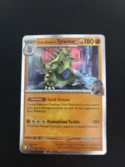Pokemon Team Rocket's Tyranitar 096/182 Destined Rivals Cosmos Holo Promo - NM - Image 2