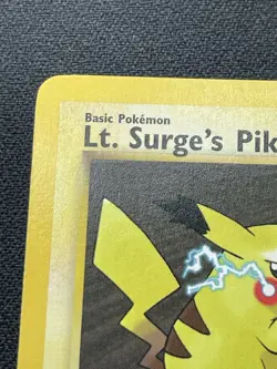 Pokemon Lt Surge’s Pikachu 81/132 Gym Heroes 1st Edition NM / LP - Image 2
