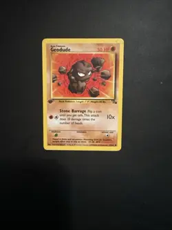 Pokemon Fossil Set 1st Edition Regular Finish Geodude 47/62 NM - Image 1
