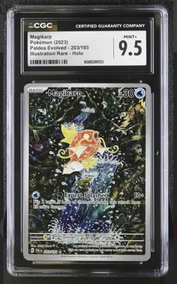 CGC 9.5 Mint+ Magikarp Illustration Rare 203/193 Paldea Evolved 2023 Pokemon - Image 1
