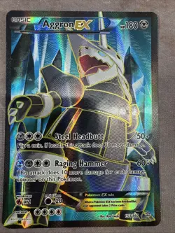 Pokemon TCG XY Primal Clash Aggron EX Full Art #153/160 Ultra Rare MP - Image 1