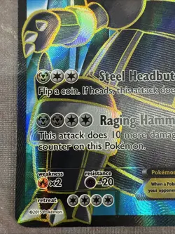 Pokemon TCG XY Primal Clash Aggron EX Full Art #153/160 Ultra Rare MP - Image 3