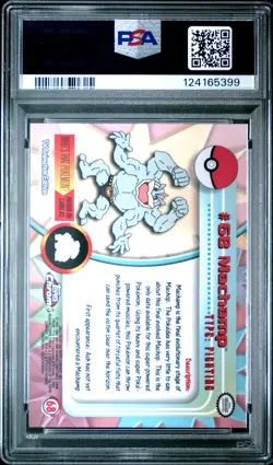 2000 TOPPS CHROME POKEMON T.V. #68 MACHAMP PSA 8 - Image 2