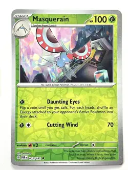 Masquerain 002/182 Reverse Holo - Paradox Rift Pokemon - Pack Fresh Near Mint NM - Image 3