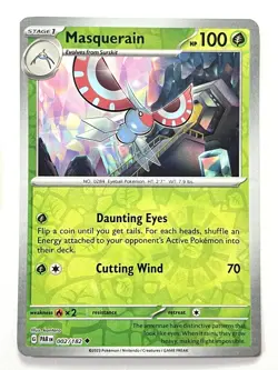 Masquerain 002/182 Reverse Holo - Paradox Rift Pokemon - Pack Fresh Near Mint NM - Image 5