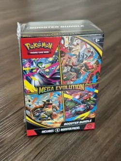 Pokemon TCG Mega Evolution Booster Bundle New Sealed (6 Packs) - Image 1
