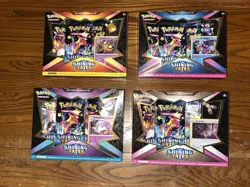 Pokemon TCG Shining Fates Mad Party Pin Collection Box Set of 4 Factory Sealed - Image 2