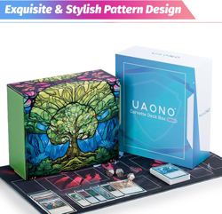 Card Storage Box for MTG, Trading Card Deck Box Holds 1800+ with 6 Dividers, Lea - Image 2