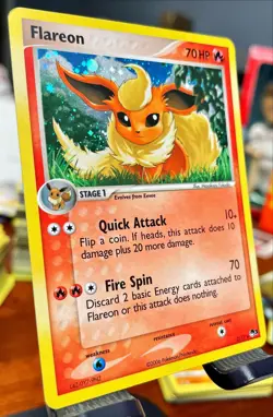 Pokemon FLAREON Holo Promo 2/17 POP Series 3 Card - Rare LP TCG - Image 2