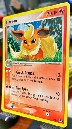 Pokemon FLAREON Holo Promo 2/17 POP Series 3 Card - Rare LP TCG - Image 3