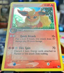 Pokemon FLAREON Holo Promo 2/17 POP Series 3 Card - Rare LP TCG - Image 4