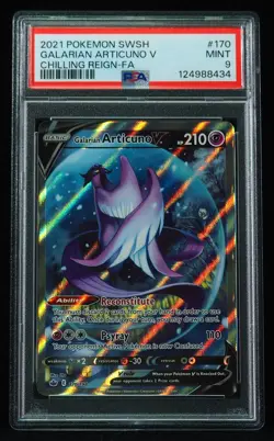 Galarian Articuno V 170 PSA Mint Chilling Reign Pokemon Card - Image 1