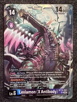 Digimon Card Game Leviamon (X Antibody) BT15-081 SR Foil NM - Image 1