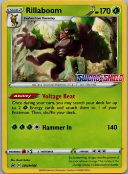 Rillaboom - (Prerelease) Promo SWSH: Sword & Shield Promo Cards SWSH006 NM - Image 1