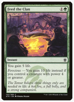 Magic the Gathering Cards Feed the Clan (x4) PLAYSET Khans of Tarkir NM/LP - Image 1