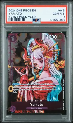 2024 ONE PIECE P-046 EVENT PACK VOL 3 YAMATO PROMO CARD PSA 10 GEM MINT - Image 1