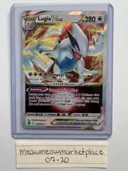 Lugia VSTAR 139/195 - SWSH: Silver Tempest Ultra Rare - Pokemon TCG Card - NM - Image 1