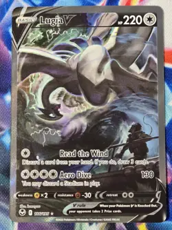 Pokemon TCG Lugia v Alt Art Silver Tempest Card 186/195 NM Condition - Image 1