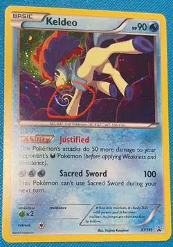 🌀Keldeo XY191 Black Star Promo 2017 Pokemon Card HD GALAXY SWIRL 4🌀 - Image 1