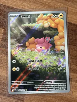 Pawmi 226/091 NM -Illustration Rare Pokemon Card- Paldean Fates - Image 1
