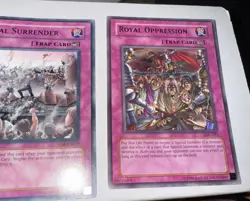 Royal Oppression Lod Yugioh Rare And Royal Surrender Rare 2 Card Lot - Image 3
