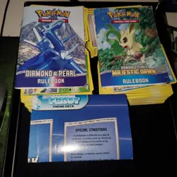 Pokemon Diamond and Pearl trading card lot ~400 cards LP + Rulebooks & Playmat - Image 3