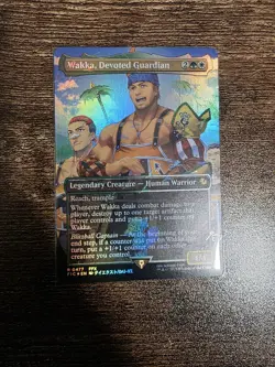 Wakka, Devoted Guardian MTG Final Fantasy NM (Borderless Chocobo Track Foil) - Image 1