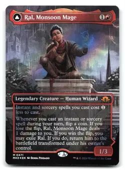 Ral, Monsoon Mage // Ral, Leyline Prodigy Foil Borderless #471 Modern Horizons 3 - Image 1