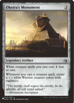 MTG Oketra's Monument Normal NM The List Reprints Magic 233 - Image 1