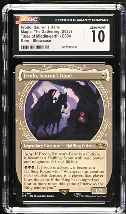 FRODO, SAURON'S BANE Lord of the Rings Showcase Rare CGC 10 MTG - Image 1