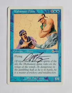 MTG Mahamoti Djinn SIGNED Dan Frazier Altered Art, Year 2000 Beatdown RARE NM - Image 1