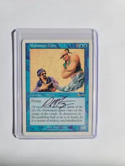 MTG Mahamoti Djinn SIGNED Dan Frazier Altered Art, Year 2000 Beatdown RARE NM - Image 3