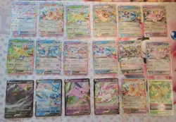 Pokemon Eeveelutions 18-Card Lot Ex And V Cards English & Japanese - Image 1