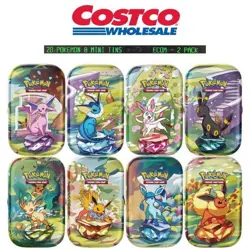 Pokemon TCG Prismatic Evolutions Costco 8 Pack Mini Tins Set + Promos New Sealed - Image 2
