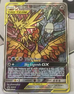 Moltres & Zapdos & Articuno GX - SM210 Hidden Fates ETB Promo Pokemon - NM - Image 1