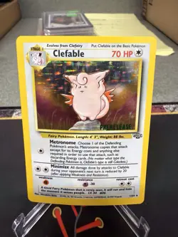 1999 Pokemon Prerelease Stamped Jungle Holo Clefable 1/64 *READ* - Image 4