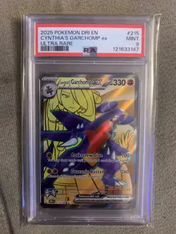 Pokemon TCG Cynthia's Garchomp EX 215/182 Destined Rivals Ultra Rare PSA 9 - Image 1