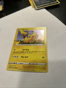 Pokemon General Mills 25th Anniversary Pikachu SWSH039 Holo Black Star Promo LP - Image 3