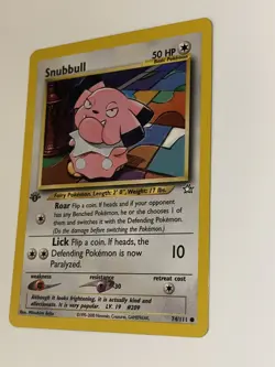 Pokemon TCG Snubbull Neo Genesis 74 Regular 1st Edition Common - Image 4