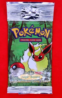 1999 Pokemon Jungle Booster Pack - Set of 3 - Long Crimp - Factory Sealed - Image 3