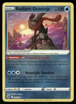 Radiant Greninja 046/189 Radiant Rare Holo NM Pokemon SWSH10: Astral Radiance - Image 1